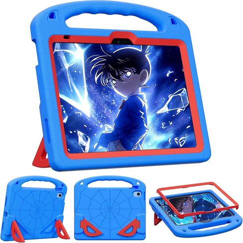 حافظة أطفال لجهاز iPad الجيل التاسع 2021/ iPad الجيل الثامن 2020/ iPad الجيل السابع 2019 (10.2 بوصة)، غطاء حامل متين مقاوم للصدمات مع واقي/مقبض للشاشة (أرجواني) in Kuwait