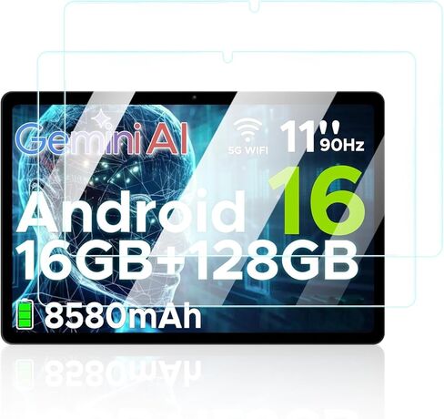 واقي شاشة لجهاز DOOGEE U11 Android 16 مقاس 11 بوصة، مضاد للخدش 9H حساس للمس، حواف مستديرة 2.5D خالية من الفقاعات، سهل التركيب، عبوتان. in Kuwait