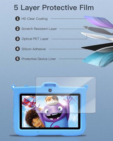 2-Pack Screen Protector for SANNUO K708 plus 7 Inch Android 13 Kids tablet, 9H Hardness Tempered Glass for SANNUO K708 plus Android 13 Kids tablet Anti-Scratch, Bubble Free, HD Clarity in Saudi Arabia