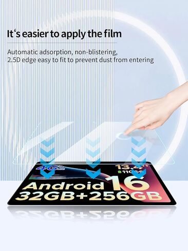 واقي شاشة لجهاز DOOGEE Tab G6 Max Android 16 مقاس 13.4 بوصة، مضاد للخدش 9H حساس للمس، حواف مستديرة 2.5D خالية من الفقاعات، سهل التركيب، عبوتان. in Kuwait