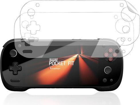 واقي شاشة مكون من قطعتين لجهاز AYANEO KONKR Pocket FIT لوحدة التحكم في الألعاب المحمولة، شفاف، فيلم مرن، صديق للحافظة، من أجل KONKR Pocket FIT، وضوح عالي الدقة in Kuwait