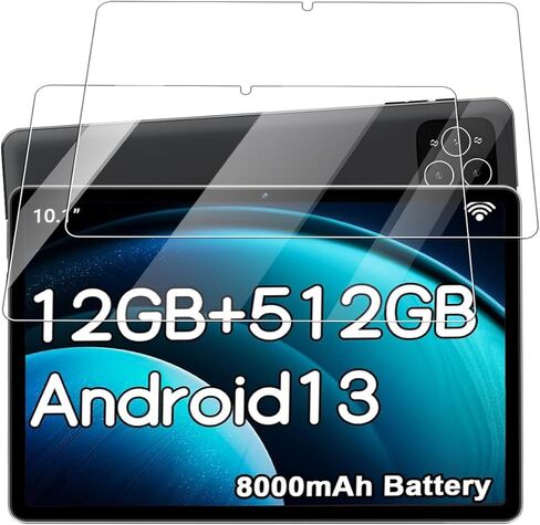 Screen Protector for Crelander T40 Android 13 Tablet 10.1 Inch, Anti-Scratch 9H Tempered Glass Film Easy to Install, No Bubble, 2-Pack in Saudi Arabia