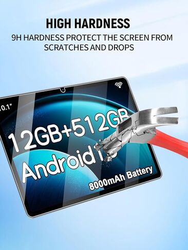 Screen Protector for Crelander T40 Android 13 Tablet 10.1 Inch, Anti-Scratch 9H Tempered Glass Film Easy to Install, No Bubble, 2-Pack in Saudi Arabia