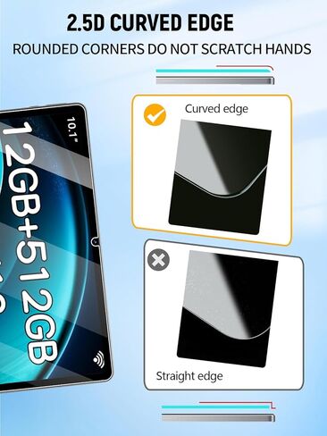 Screen Protector for Crelander T40 Android 13 Tablet 10.1 Inch, Anti-Scratch 9H Tempered Glass Film Easy to Install, No Bubble, 2-Pack in Saudi Arabia