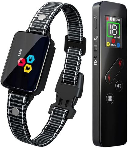 Cat Training Collar Cat Bark Collar with Remote Electric Cats Shock Collar 3300FT IP67 Waterproof 3 Training Modes Beep Vibration Shock Mode Top Meowing Effective for Bad Behavior Black Knight in Saudi Arabia