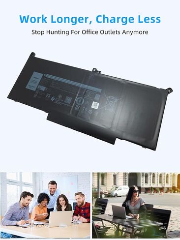F3YGT 60WH لـ Latitude 7480 7490 بطارية 2X39G بديلة لـ Dell Latitude 12 7000 7280 7290/13 7000 7380 7390 P29S002/14 7000 7480 7490 P73G002 Series DM3WC KG7VF P73G DM6WC [60 وات/7.6 فولت] in Kuwait