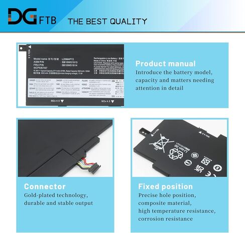 استبدال بطارية DGFTB L20D4P72 لجهاز Lenovo ThinkPad T14s الجيل الثاني 2021 (T14s 2021) L20C4P72 SB10W51916 5B10W51815 L20L4P72 SB10W51914 5B10W13976 L20M4P72 SB10W51915 5B10W13976 (15.36 فولت، 57 وات في الساعة/3711 مللي أمبير في الساعة) in Kuwait