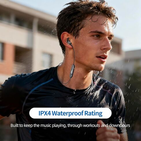 سماعات أذن بشريط حول الرقبة - خاصية إلغاء الضوضاء ENC، سماعات رأس بلوتوث لاسلكية مغناطيسية داخل الأذن مع تعزيز صوت مكالمات الميكروفون، مقاومة للماء IPX4، 20 ساعة (لا يتضمن كابل شحن USB-C) in Kuwait