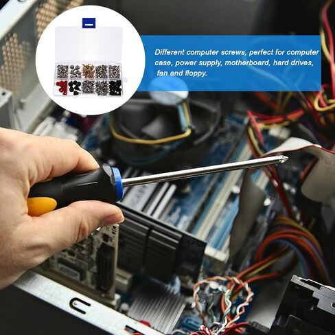 Gadpiparty 228pcs Computer Screws Standoffs Assortment Kit for Laptop and Desktop Motherboard Mounting Hardwares with Washers, Compatible with Personal Computer and Notebook Cases in Saudi Arabia
