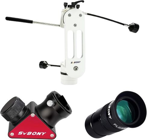 SVBONY SV225 Alt-Azimuth Mount, Adjustable Angle Alt-Azimuth Mount Bundle with SV188P Dielectric Mirror Star Diagonal, 90 Degree Mirror Diagonal and Telescope Eyepiece 40mm for Astronomy Telescope in Saudi Arabia