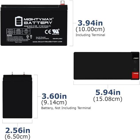 بطارية مايتي ماكس 12 فولت 9AH SLA بطارية بديلة لمولد ديوالت DXGNR7000 المحمول in Kuwait