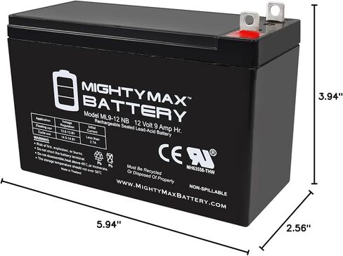 بطارية مايتي ماكس 12 فولت 9AH SLA بطارية بديلة لمولد ديوالت DXGNR7000 المحمول in Kuwait