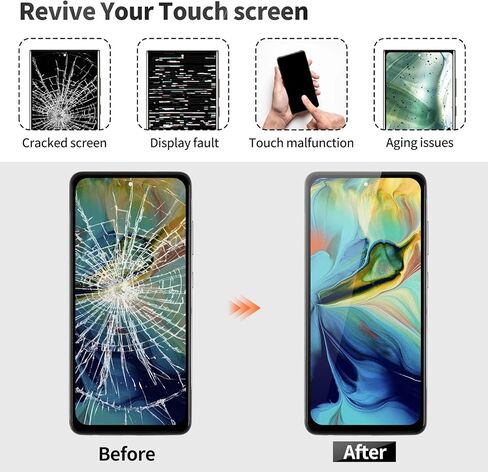 شاشة OLED بديلة لهاتف Samsung A52 LCD 4 جرام لهاتف Samsung Galaxy A52 5 جرام محول رقمي لهاتف Samsung A52 SM-A525M/DS مجموعة لمس بديلة مع إطار أسود SM-A525 SM-A526 in Saudi Arabia