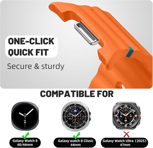 Dirrelo 6 Pack Sport Bands Compatible for Samsung Galaxy Watch 8 Band 40mm 44mm/ Galaxy Watch 8 Classic Bands 46mm (2025), No Gap Soft Silicone Replacement Strap for Galaxy Watch 8 Men Women in Saudi Arabia