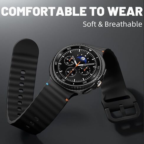 Dirrelo 6 Pack Sport Bands Compatible for Samsung Galaxy Watch 8 Band 40mm 44mm/ Galaxy Watch 8 Classic Bands 46mm (2025), No Gap Soft Silicone Replacement Strap for Galaxy Watch 8 Men Women in Saudi Arabia