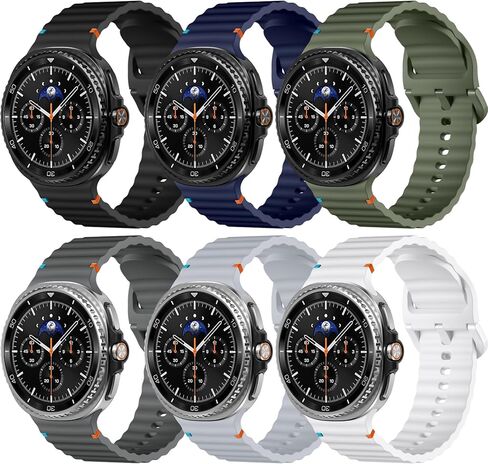 Dirrelo 6 Pack Sport Bands Compatible for Samsung Galaxy Watch 8 Band 40mm 44mm/ Galaxy Watch 8 Classic Bands 46mm (2025), No Gap Soft Silicone Replacement Strap for Galaxy Watch 8 Men Women in Saudi Arabia