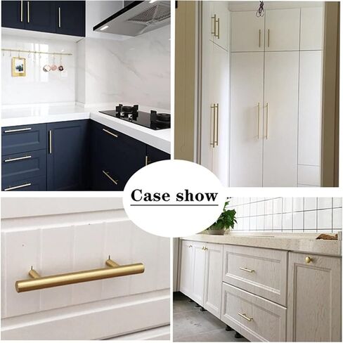Cabinet Drawer Handle Modern Golden Kitchen Door Straight Handle Knob Cabinet Pull Diameter 10mm Stainless Steel Handle Furniture Handle(96mm) in Kuwait