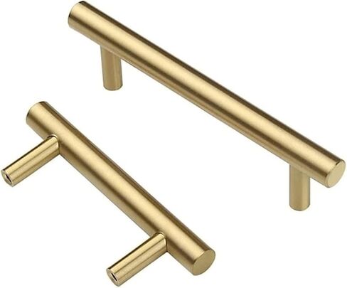 Cabinet Drawer Handle Modern Golden Kitchen Door Straight Handle Knob Cabinet Pull Diameter 10mm Stainless Steel Handle Furniture Handle(96mm) in Kuwait