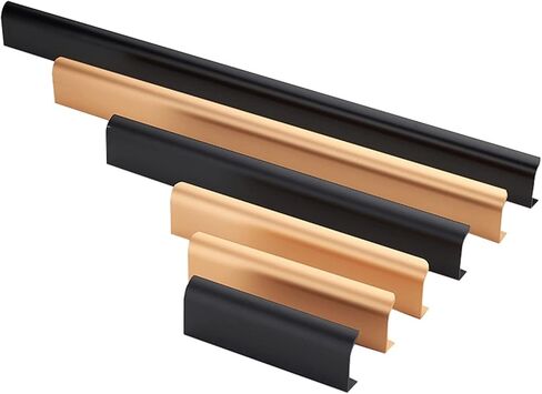 Cabinet Drawer Handle Aluminum Silver Gold Hidden Modern Wardrobe Closet Hardware Drawer Cabinet Handle Kitchen Cabinet Handle Door Handle(Black440) in Saudi Arabia