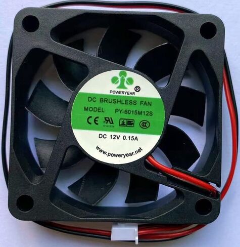 PY-6015M12S DC12V 0.15A 60 × 60 × 15 مم مروحة تبريد لـ Qideyipe in Kuwait