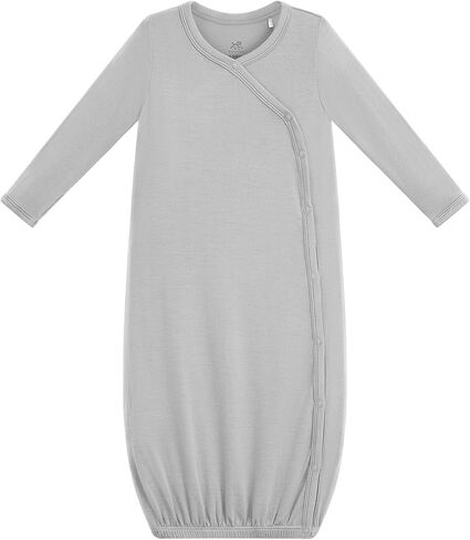 Bamboo Viscose Baby Gowns for Girls Long Sleeve Side Snaps Newborn Sleeper Gown in Saudi Arabia
