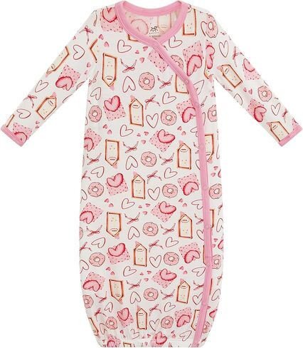 Bamboo Viscose Baby Gowns for Girls Long Sleeve Side Snaps Newborn Sleeper Gown in Saudi Arabia