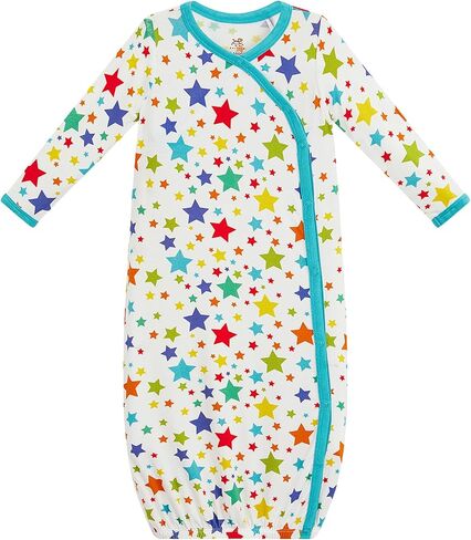 Bamboo Viscose Baby Gowns for Girls Long Sleeve Side Snaps Newborn Sleeper Gown in Saudi Arabia