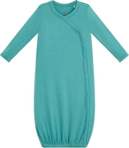 Bamboo Viscose Baby Gowns for Girls Long Sleeve Side Snaps Newborn Sleeper Gown in Saudi Arabia