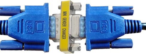 6Pcs VGA Mini Gender Changer Adapter, 15 Pin Male to Female Coupler for PC, Monitor in Saudi Arabia