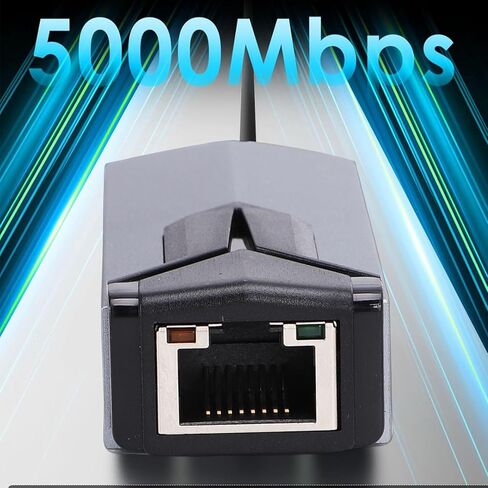 ASHATA USB to Ethernet Adapter, Plug and Play Ethernet Adapter, 5Gbps 5000Mbps Type C 3.0 to RJ45 Converter Laptop Desktop PC Wired Network Card, with Aluminum Cover in Saudi Arabia