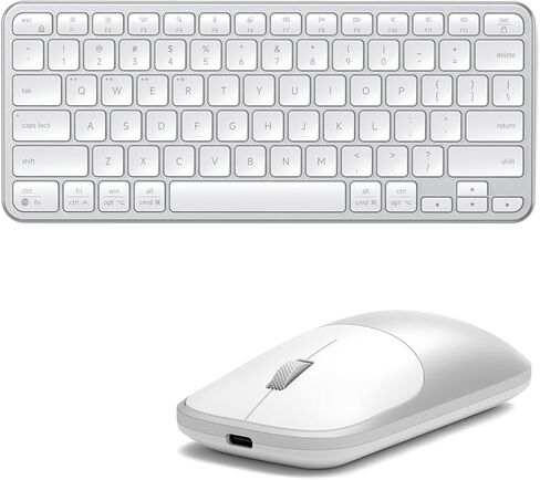 Satechi Slim EX1 Wireless Keyboard & Slim EX Wireless Mouse - Silver in Saudi Arabia