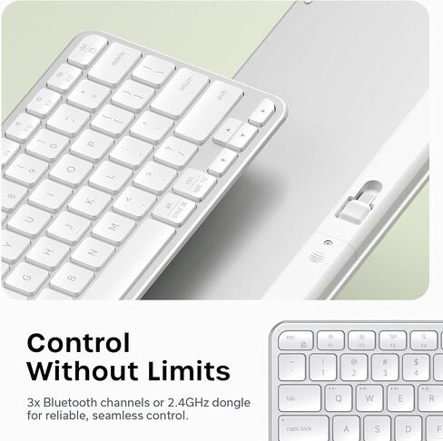 Satechi Slim EX1 Wireless Keyboard & Slim EX Wireless Mouse - Silver in Saudi Arabia