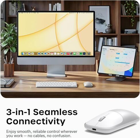 Satechi Slim EX1 Wireless Keyboard & Slim EX Wireless Mouse - Silver in Saudi Arabia