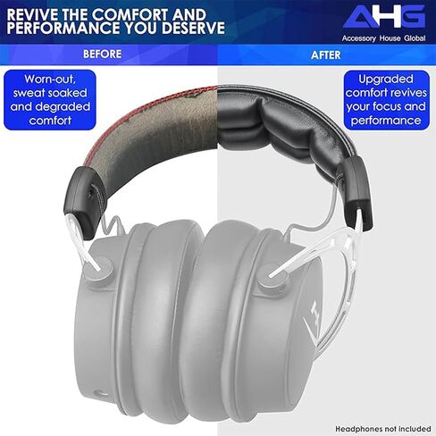 غطاء وسادة لعصابة رأس AHG Accessories House Global Upgrade V2 المغناطيسي Cloud Alpha. متوافق مع سماعات الرأس اللاسلكية HyperX Cloud Alpha Wireless/Alpha/Alpha S/Cloud 2. سهلة الطي على التصميم in Kuwait