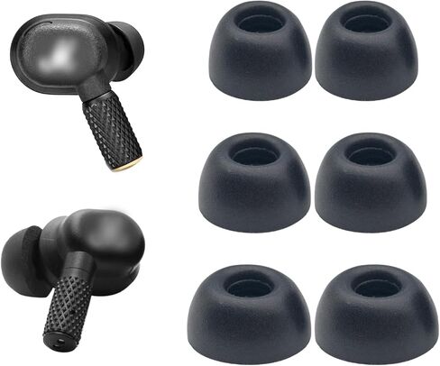 Klowcok Replacement Foam Eartips for Marshall Motif II A.N.C, Motif ANC True Wireless Headphones, Comfort Fit (3 Pairs, S/M/L, Black) in Saudi Arabia
