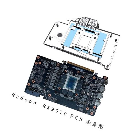 كتلة تبريد المياه GPU النحاسية GPU Waterblock لـ Asus TUF RX 9070 O16G Gmaing، لـ Asus TUF RX 9070 XT O16G Gmaing in Kuwait