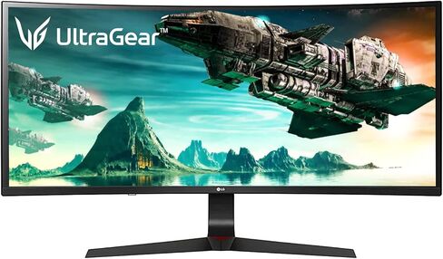 شاشة LG 34GL750-B Ultragear للألعاب مقاس 34 بوصة 21: 9 منحنية Wfhd (2560 × 1080) IPS، معدل تحديث 144 هرتز، متوافق مع NVIDIA G-SYNC، تقنية Adaptive-Sync، HDR10، معدل تحديث 144 هرتز - أسود in Saudi Arabia