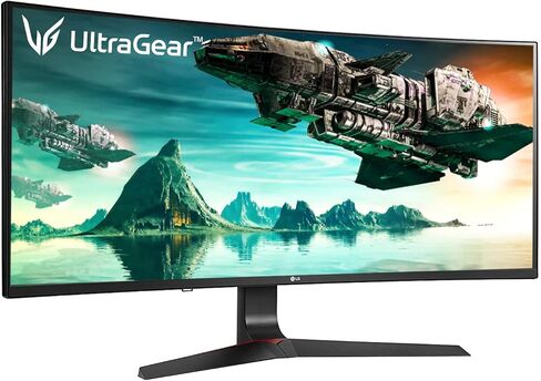 شاشة LG 34GL750-B Ultragear للألعاب مقاس 34 بوصة 21: 9 منحنية Wfhd (2560 × 1080) IPS، معدل تحديث 144 هرتز، متوافق مع NVIDIA G-SYNC، تقنية Adaptive-Sync، HDR10، معدل تحديث 144 هرتز - أسود in Saudi Arabia
