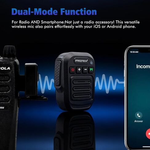 Walkie Talkie Wireless Handheld Speaker Mic, 2 Pin M-Connector Remote Microphone Compatible with Motorola R2 CP200D CP200 CP185 CLS1410 CLS1110 RMU2040 RMU2080D Yaesu FT-4XR FT-65R FT-25R Radio in Saudi Arabia