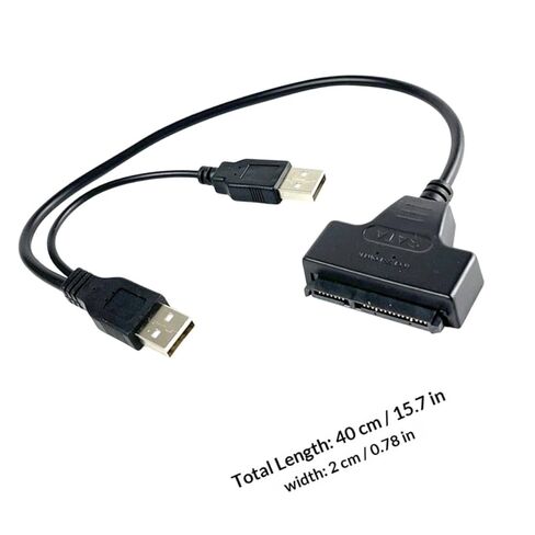 GALPADA 2pcs USB to Serial Ata Hard Disk Cable 2.5-inch External Hard Drive Adapter Cord USB Powered Easy Drive Cable for Data Transfer and Backup in Saudi Arabia