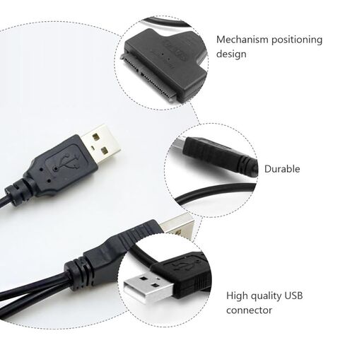 GALPADA 2pcs USB to Serial Ata Hard Disk Cable 2.5-inch External Hard Drive Adapter Cord USB Powered Easy Drive Cable for Data Transfer and Backup in Saudi Arabia