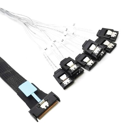 High Speed MCIO 8i 74P Male to 8xSATA Male Extension Cable Slim Adapter Cable Data Transfer Server Cablet 50cm in Saudi Arabia