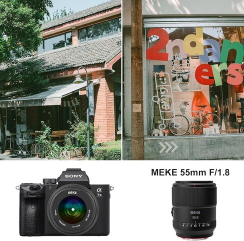 عدسات Meike 55 مم F1.8 كاملة الإطار AF STM بفتحة قياسية وتركيز تلقائي ثابت لكاميرات Sony E Mount بدون مرآة A9 A9II A7II A7RII A7 A7R3 A7R4 A7IV A7C A7SIII in Saudi Arabia