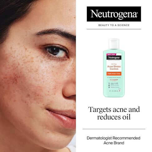 Neutrogena Oil-Free Acne Stress Control Triple-Action Toner, 8 Fluid Ounce in Saudi Arabia