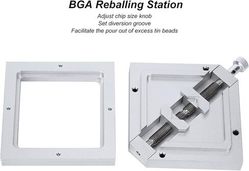 Restokki BGA Reballing Station Universal Stencil Solder Aluminum Alloy Rework Kit HT90 90x90 for Laptop CPU Mobile Phone in Saudi Arabia