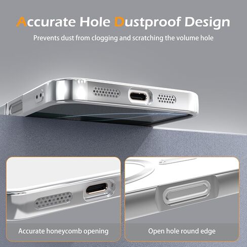 Magnetic Clear Case for iPhone 11 Pro Max with Full Camera Lens Protection,Compatible with MagSafe,Plating Soft TPU Phone Case,Anti-Scratch Shockproof Slim Cover for Women Gilrs Men - Sliver in Kuwait
