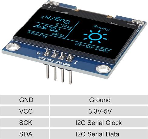 3 قطع 1.3 بوصة IIC I2C OLED وحدة عرض 128x64 بكسل SH1106 وحدة شاشة مع أسلاك توصيل اللوح M/F M/M F/F كابلات شريطية متعددة الألوان متوافقة مع Arduino/Raspberry Pi-Blue in Kuwait