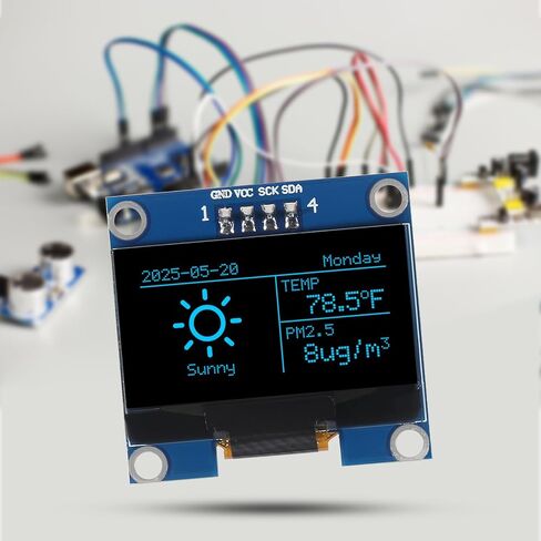 3 قطع 1.3 بوصة IIC I2C OLED وحدة عرض 128x64 بكسل SH1106 وحدة شاشة مع أسلاك توصيل اللوح M/F M/M F/F كابلات شريطية متعددة الألوان متوافقة مع Arduino/Raspberry Pi-Blue in Kuwait