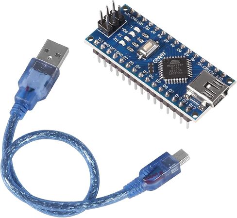 1 قطعة لوحة نانو V3.0 ATmega328P MCU CH340G USB إلى شريحة تسلسلية 5 فولت 16 متر مع وحدة تحكم دقيقة لكابل USB متوافقة مع Arduino IDE in Saudi Arabia