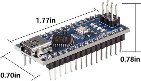 1 قطعة لوحة نانو V3.0 ATmega328P MCU CH340G USB إلى شريحة تسلسلية 5 فولت 16 متر مع وحدة تحكم دقيقة لكابل USB متوافقة مع Arduino IDE in Saudi Arabia